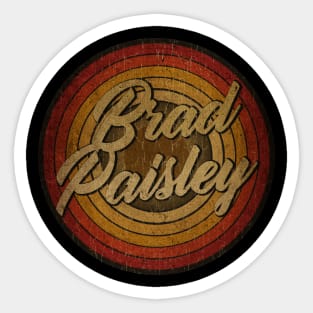 arjunthemaniac,circle vintage retro faded Brad Paisley Sticker